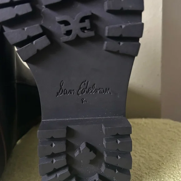 NWOB Sam Edelman Black Leather Ankle Boots Sz 8.5 - Picture 12 of 14